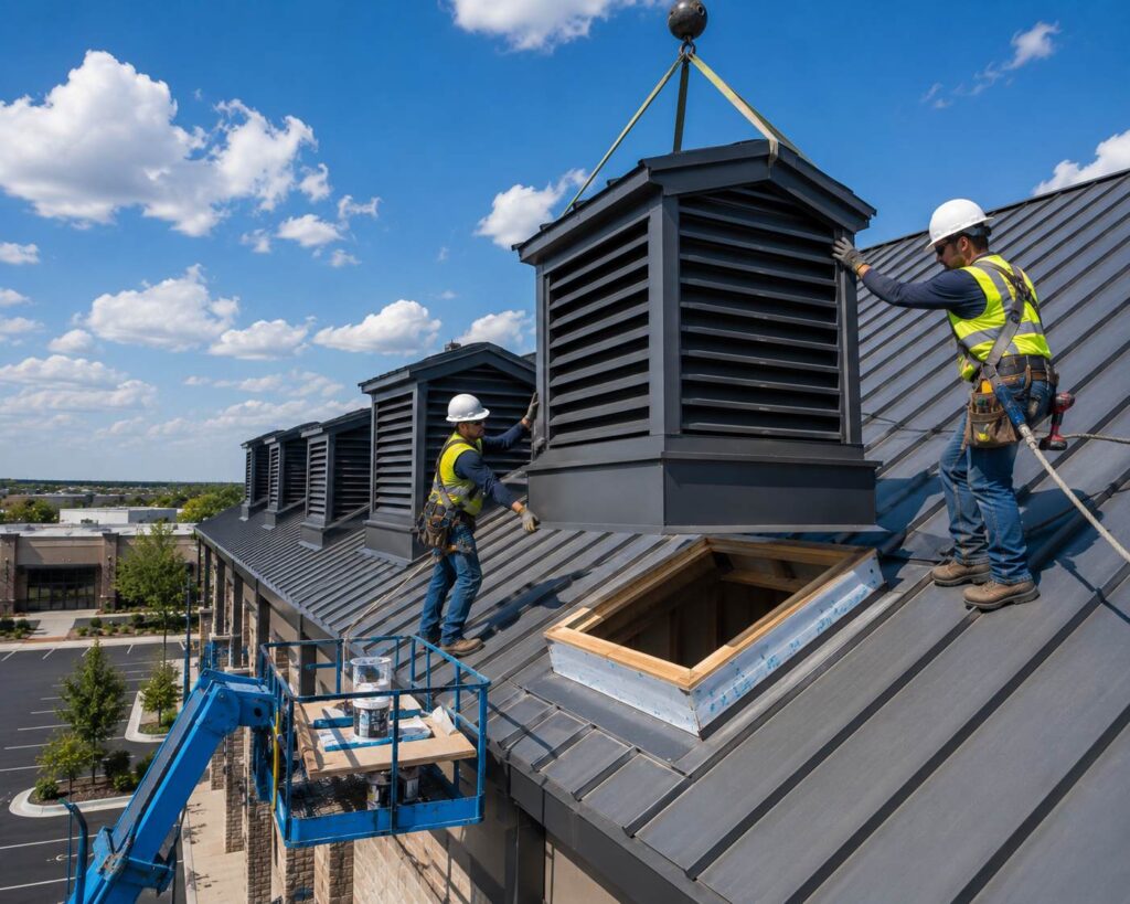 commercial steep slope attic installation